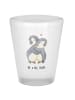 Mr. & Mrs. Panda Schnapsglas Pinguine Kuscheln ohne Spruch in Transparent