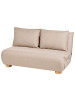 Beliani 3-tlg Schlafsofa ABISKO in Beige/Schwarz/Braun