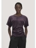 Hessnatur Hessnatur Samt T-Shirt Slim aus TENCEL™ Modal mit Bio-Baumwolle in dunkle traube