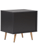 Beliani Nachttisch INDIO in Schwarz/Gold - (W) 50 x (H) 51 x (L) 40 cm