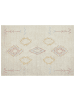 Beliani Kurzflor BETTIAH in Beige/Rosa/Blau - (W) 160 x (H) 1.4 x (L) 230 cm