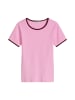 Marc O'Polo DENIM T-Shirt mit Struktur slim in Medium Pink