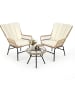 COSTWAY 3 tlg. PE-Rattan Gartenmöbel Set in Beige