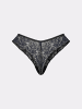 Erlich Textil  String ICONIC LACE BRAZIL STRING in schatten schwarz