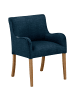 58 aufm Kessel POLSTERSTUHL Katryn Samtvelours dunkelblau