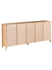 Beliani Sideboard LEONORA in Braun - (W) 190 x (H) 80 x (L) 40 cm