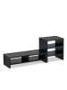 relaxdays Monitorständer in Schwarz- (B)75,5 x (H)28 x (T)20 cm