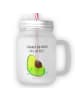 Mr. & Mrs. Panda Henkelbecher Avocado Schwangerschaft mit Spruch in Transparent