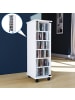 VCM  Holz CD DVD Stand Regal Schrank Valenza Glastür in Weiß