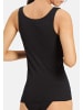 Hanro Unterhemd / Top Cotton Seamless in Weiß / schwarz