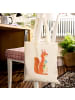 Mr. & Mrs. Panda Strandtasche Eichhörnchen Blume ohne Spruch in Creme