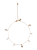 gaya Women Anklet in Rose Gold White