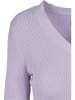 Urban Classics Urban Classics Damen Ladies Short Rib Knit Cardigan in lilac