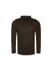 Karl Lagerfeld Langarm-Poloshirt 745000 in dunkelbraun
