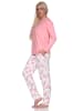 NORMANN Langarm Pyjama Schlafanzug Homewear Ananas - 78598 in rosa