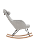 SalesFever Schaukelstuhl modern im skandinavischen Design Cord-Optik in Grau