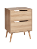 Beliani Waschbeckenunterschrank CARIACICA in Braun - (W) 60 x (H) 80 x (L) 45 cm
