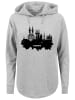 F4NT4STIC Oversized Hoodie Cities Collection - Munich skyline in grau
