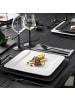 Villeroy & Boch 6er Set Speiseteller quadratisch Manufacture Rock Blanc 28 x 28 cm weiß in weiß