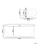 Beliani Badewanne GOCTA in Schwarz - (W) 80 x (H) 60 x (L) 170 cm