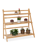 relaxdays Blumenregal in Natur - (B)99,5 x (H)96 x (T)37 cm