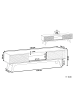Beliani TV-Möbel DETROIT in Weiß/Braun - (W) 149 x (H) 44 x (L) 35 cm