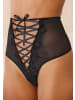 PETITE FLEUR GOLD High-Waist-String in schwarz