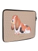 Mr. & Mrs. Panda Laptop Sleeve Hund Basset Hound ohne Spruch in Hundeglück