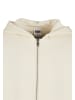 Urban Classics Urban Classics Fluffy Zip Cardigan in whitesand