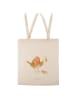 Mr. & Mrs. Panda Shopping Tasche Rotkehlchen Federn ohne Spruch in Creme