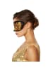 tectake Elegante Halbmaske in Einheitsgröße, schwarz/gold