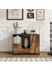 relaxdays Rollcontainer "Industrial" in Braun/ Schwarz - (B)90 x (H)70 x (T)35 cm