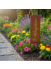 relaxdays Edelrost-Gartendeko "Wohnfühloase" in Braun - 85 x 28 cm