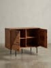KADIMA DESIGN Sideboard | Sheesham/Metall, 100x71x40cm, 2 Türen