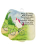 Mr. & Mrs. Panda Topflappen Einhorn Radfahrer Design mit Spruch in Weiß