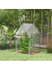 Outsunny Gewächshaus 90L x 90B x 145Hcm Transparent
