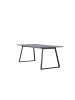 ebuy24 Essgruppe Malaga (7-teilig) Dunkelgrau 200 x 90 cm