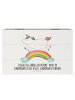 Mr. & Mrs. Panda Aufbewahrungsbox Einhorn Regenbogen mit Spruch in Weiß