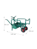 relaxdays Angelwagen-Transportwagen "2-Rad" in Grün - (B)145 x (H)65 x (T)55 cm