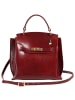 Florence Florence Handtasche Leder bordeauxrot, dunkelrot ca. 25cm