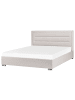 Beliani Doppelbett ROUEN in Beige - (W) 188 x (H) 111 x (L) 214 cm
