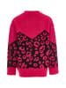 IMANE Damen Strickpullover in Pink Schwarz