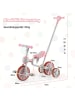 COSTWAY 4 in 1 Dreirad von 2-4 Jahren in Rosa