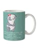 Mr. & Mrs. Panda Keramtiktasse Meisterin Kundensupport mit Spruch in Meeresbrise