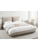 Beliani Wasserbett BAJONNA in Beige/Schwarz - (W) 180 x (H) 94 x (L) 235 cm