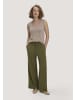 Hessnatur Jersey Hose Wide Leg  in goldoliv