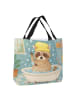 Mr. & Mrs. Panda Damen Schultertasche Waschbär Design ohne Spruch in Weiß