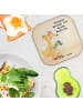 Mr. & Mrs. Panda Glas-Untersetzer Fuchs Fitness Design mit Spruch in Weiß