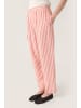 Soaked in Luxury Casual Hose SLBelira Relaxed fit in Hot Coral Stripes