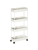 HOMCOM Küchenwagen in Weiß 40L x 19B x 90H cm